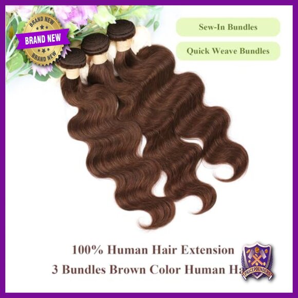 Brazilian Virgin Human Hair Extensions Body Wave 16 Inch 3 Bundles main image 6